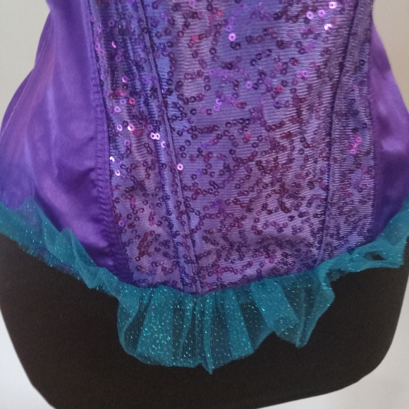 Mermaid Oceana Goddess of the Ocean Women's stretchy purple bustier size medium - Picture 3 of 6